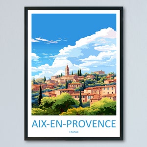 Aix En Provence Travel Print Wall Art Aix En Provence Wall Hanging Home Décor Aix En Provence Gift Art Lovers France Art Lover Gift