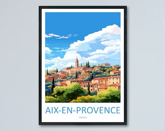 Aix En Provence Travel Print Wall Art Aix En Provence Wall Hanging Home Décor Aix En Provence Gift Art Lovers France Art Lover Gift