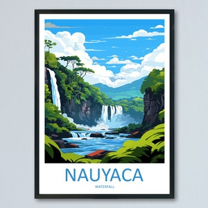Nauyaca Waterfalls Travel Print Wall Art Nauyaca Waterfalls Wall Hanging Home Décor Nauyaca Waterfalls Gift Art Lovers