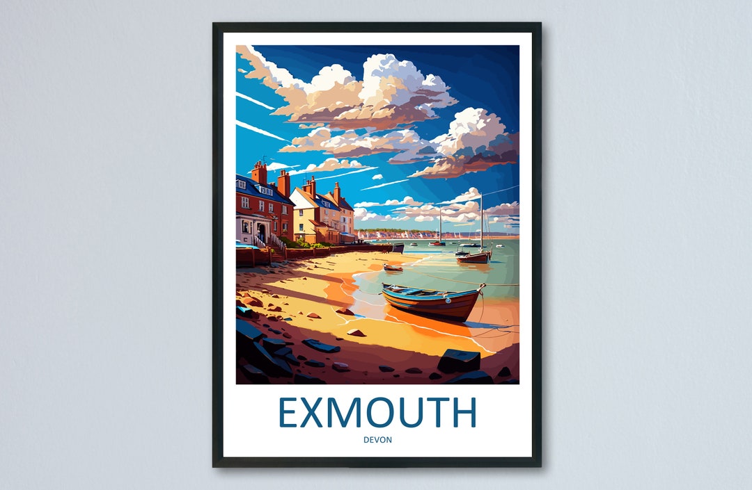 Exmouth Travel Print Wall Art Exmouth Wall Hanging Home Décor Exmouth