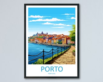 Porto Travel Print Wall Art Porto Wall Hanging Home Décor Porto Gift Art Lovers Portugal Art Lover Gift Porto Wall Décor Porto Travel Art