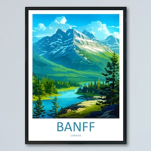 Banff National Park Travel Print Wall Art Banff Wall Hanging Home Décor Banff Gift Art Lovers Canada Art Lover Gift