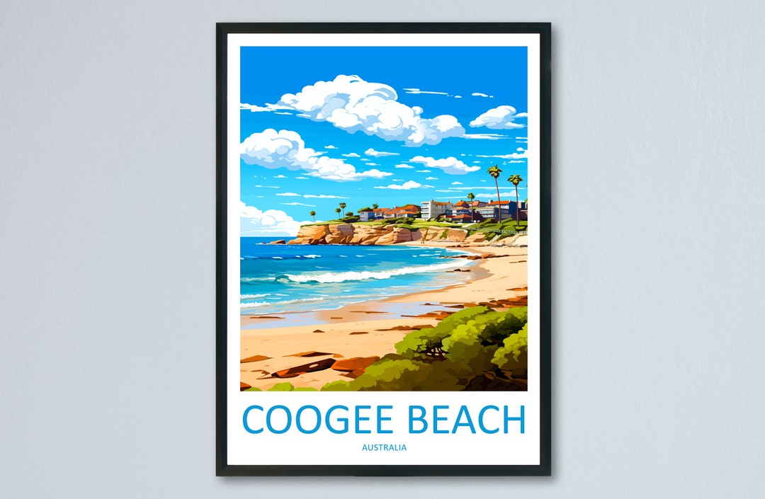 Coogee Beach Travel Print Wall Art Coogee Beach Wall Hanging Home Décor