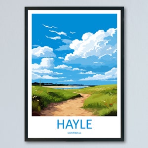 Hayle Travel Print Wall Art Hayle Wall Hanging Home Décor Hayle Gift Art Lovers England Art Lover Gift