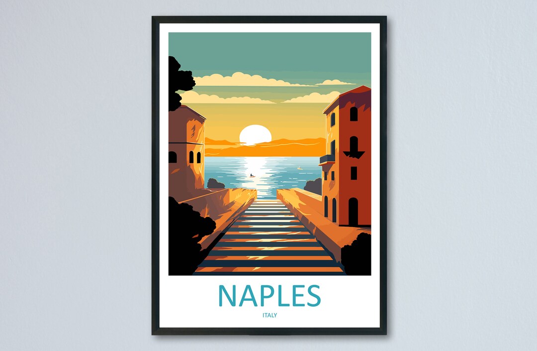 Naples Travel Print Wall Art Naples Italy Wall Hanging Home Etsy