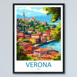 Verona Travel Print Wall Art Verona Italy Wall Hanging Home Decoration Verona Gift Art Lovers Wall Art Print Verona Italy Wall Art Poster