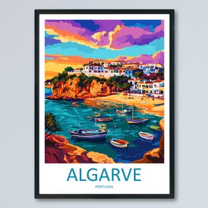 Algarve Travel Print Wall Art Algarve Wall Hanging Home Décor Algarve Gift Art Lovers Portugal Art Lover Gift Algarve Wall Décor Algarve Art