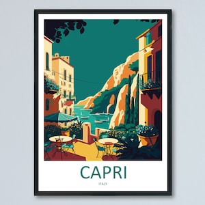Capri Travel Print Capri Italy Home Décor Capri Art Print Italy Capri Room Print For Italy Gift Art Poster Wall Art For Italy Coastal Print