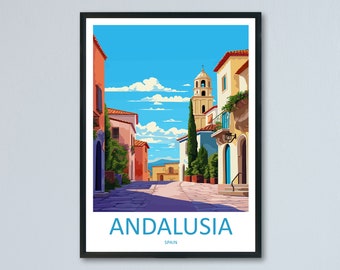 Andalusia Travel Print Wall Art Andalusia Wall Hanging Home Décor Andalusia Gift Art Lovers Spain Art Gift Andalusia Travel Poster art