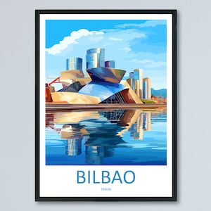 Bilbao Travel Print Wall Art Bilbao Wall Hanging Home Décor Bilbao Gift Art Lovers Spain Art Lover Gift Bilbao Wall Décor Bilbao Spain Print