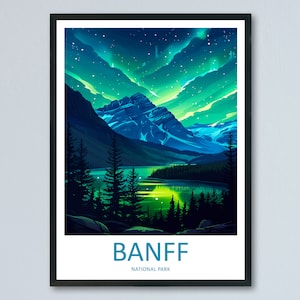 Banff National Park Travel Print Wall Art Banff Wall Hanging Home Décor Banff Gift Art Lovers Canada Art Lover Gift