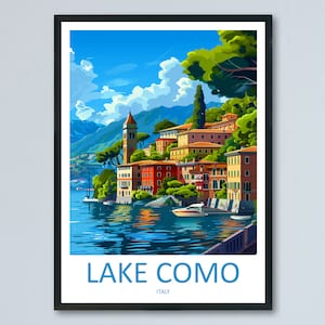 Comer See Reise Print Wand Kunst Comer See Italien Wandbehang Dekoration Comer See Geschenk Kunstliebhaber Wand Kunst Como See Italien Kunst