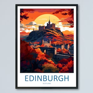 Edinburgh Cityscape Print Edinburgh Home Decor European City Art Print Edinburgh Wall Art Scotland Enthusiast Gift Wall Hanging Edinburgh
