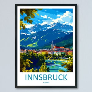 Innsbruck Print Innsbruck Home Decor Landscape Art Print Innsbruck Wall Art for Austria Enthusiast Gift Wall Hanging Innsbruck Austria Print