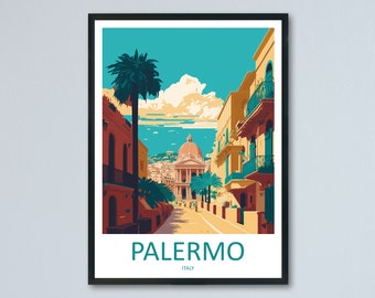 Palermo Travel Print Palermo Sicily Home Décor Palermo Art Print Sicily Town Room Print For Sicily Gift Palermo Poster Wall Art For Italy