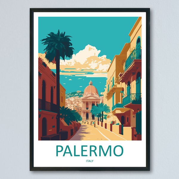 Palermo Travel Print Palermo Sicily Home Décor Palermo Art Print Sicily Town Room Print For Sicily Gift Palermo Poster Wall Art For Italy