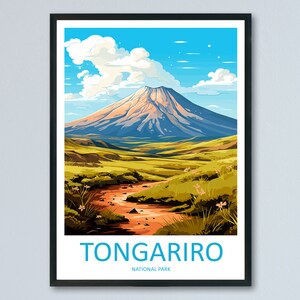 トンガリロ国立公園旅行プリント壁アート トンガリロ国立公園壁掛けホームデコレーション トンガリロ国立公園ギフト アート愛好家