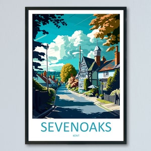 Sevenoaks Travel Print Wall Art Sevenoaks Wall Hanging Home Décor Sevenoaks Gift Art Lovers England Art Lover Gift Print Artwork Kent Art