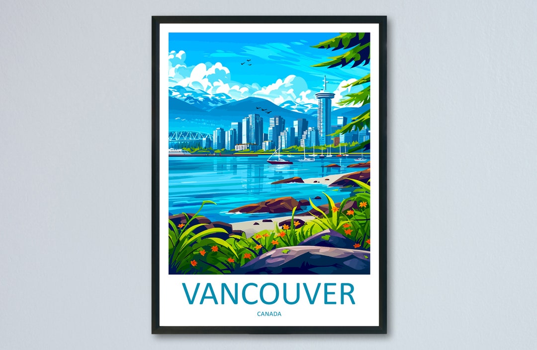 Vancouver Travel Print Wall Art Vancouver Wall Hanging Home Décor