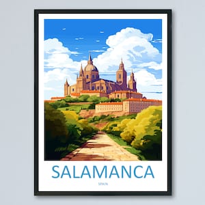 Salamanca Travel Print Wall Art Salamanca Wall Hanging Home Décor Salamanca Gift Art Lovers Spain Art Lover Gift Salamanca Print Spain Art