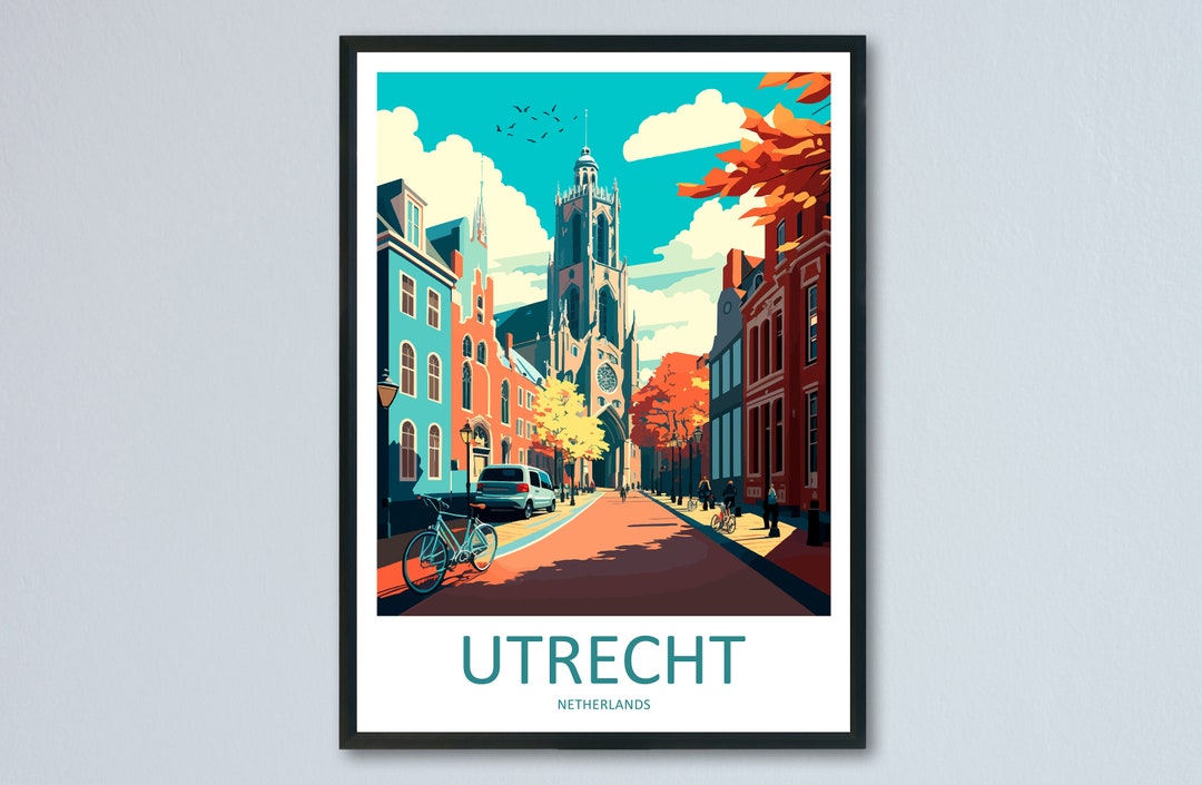 Utrecht Travel Print Wall Art Utrecht Wall Hanging Home Decoration