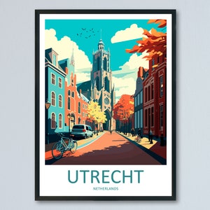 utrecht Travel Print Wall Art utrecht Wall Hanging Home Decoration utrecht Gift Art Lovers utrecht Wall Art utrecht Decor Print Netherlands