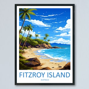 Fitzroy Island Travel Print Wall Art Fitzroy Island Wall Hanging Home Décor Fitzroy Island Gift Art Lovers Wall Art Australia Poster Deco