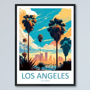 Los Angeles Travel Print Wall Art Los Angeles Wall Hanging Home Décor Los Angeles Gift Art Lovers California Art Lover Gift Los Angeles Deco