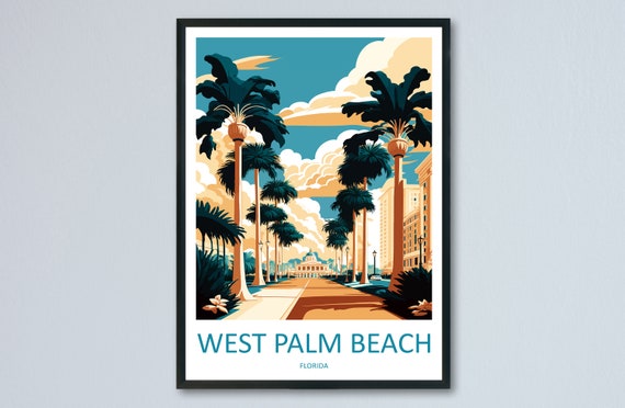 SOUTH BEACH MIAMI FLORIDA Wall Art Vacation Print Beach Print Poster