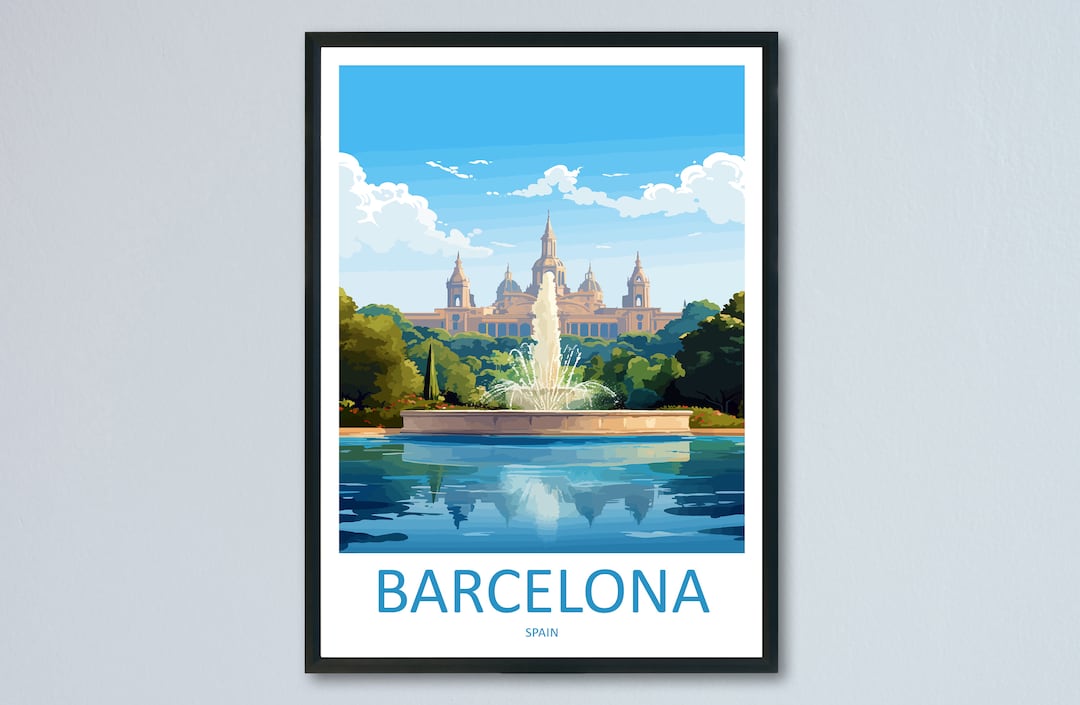 Barcelona Travel Print Wall Art Barcelona Wall Hanging Home Décor Barcelona Gift Art Lovers