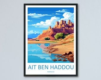 Aït Benhaddou Travel Print Wall Art Aït Benhaddou Wall Hanging Home Décor Aït Benhaddou Gift Art Lovers Morocco Art Lover Gift