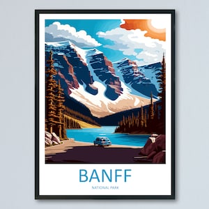 Banff National Park Travel Print Wall Art Banff Wall Hanging Home Décor Banff Gift Art Lovers Canada Art Lover Gift