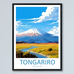 Tongariro National Park Travel Print Wall Art Tongariro National Park Wall Hanging Home Décor Tongariro National Park Gift Art Lovers