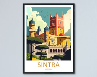 Sintra Travel Print Wall Art Sintra Wall Hanging Home Décor Sintra Gift Art Lovers Portugal Art Lover Gift Sintra Wall Décor Sintra Travel
