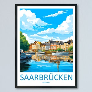Saarbrücken Travel Print Wall Art Saarbrücken Wall Hanging Home Decor Saarbrücken Gift Art Lovers Wall Art Print Art Saarbrücken Germany