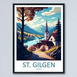 St Gilgen Travel Print Wall Art St Gilgen Wall Hanging Home Décor St Gilgen Gift Art Lovers Austria Art Lover Gift St Gilgen Travel Poster