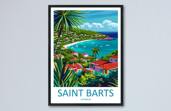 St Barts Travel Digital Print St Barts Home Décor St Barts Art Print St Barts Wall Print For Caribbean Gift For St Barts Wall Art St Barts