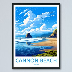 Resetryck i Cannon Beach, väggkonst, väggbonad i Cannon Beach, heminredning, present till konstälskare, konstälskare i Oregon, present till konstälskare i Cannon Beach