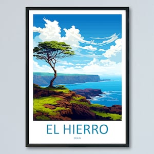 El Hierro Travel Print Wall Art El Hierro Wall Hanging Home Décor El Hierro Gift Art Lovers Spain Art Lover Gift Art Print