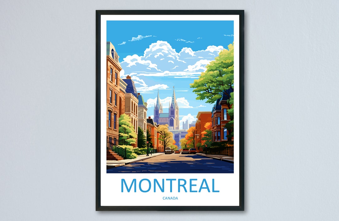 Montreal Travel Print Wall Art Montreal Wall Hanging Home Décor