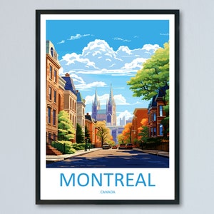 Montreal Travel Print Wall Art Montreal Wall Hanging Home Décor Montreal Gift Art Lovers Canada Art Lover Gift Montreal Wall Art