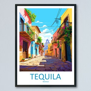 Tequila Travel Print Wall Art Tequila Wall Hanging Home Decor Tequila Gift Art Lovers Wall Art Print Art Mexico Art