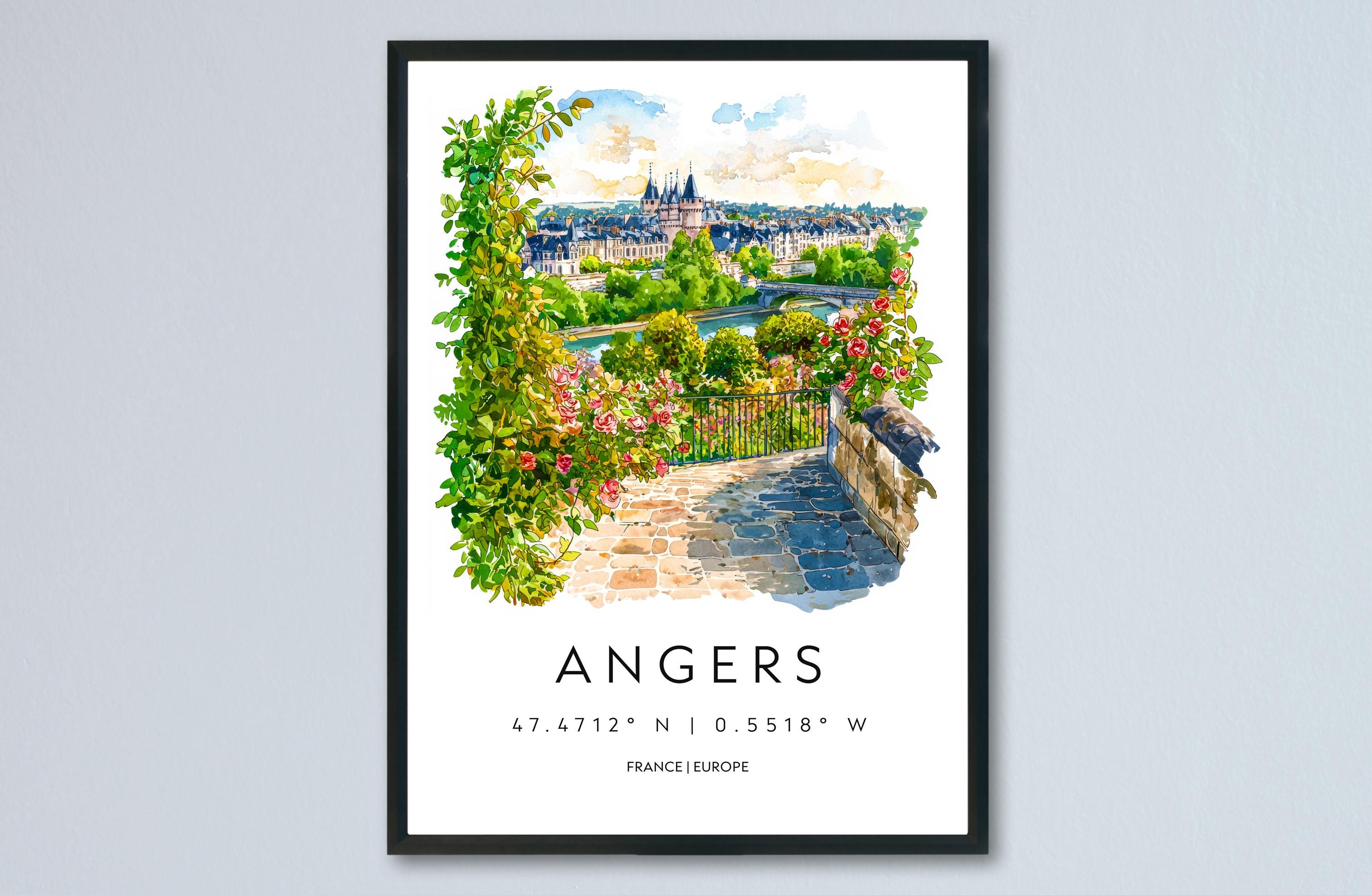 Tirage Albuminé Vintage Du Château D'Angers - Photo Ancienne France Circa 1880