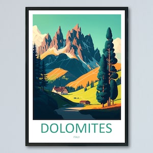 Dolomites Travel Print Dolomites Home Décor Dolomitic Alps Art Print Dolomite Mountains Room Print For Italian Mountains Gift Art Poster Art