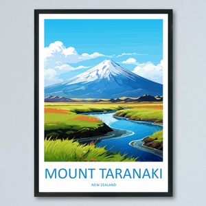 Mount Taranaki Travel Print Wall Art Mount Taranaki Wall Hanging Home Décor Mount Taranaki Gift Art Lovers New Zealand Art Lover Gift