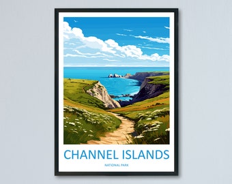 Channel Islands National Park Reise-Druck Wandkunst Kanalinseln Wandbehang Home Décor Kanalinseln Geschenk Kunstliebhaber Kalifornien Kunst