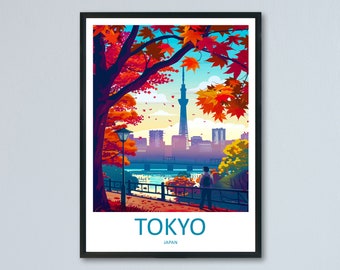 Japan Travel Print Wall Art Japan Wall Hanging Home Décor Japan Gift Art Lovers Tokyo Art Lover Gift Tokyo Travel Gift