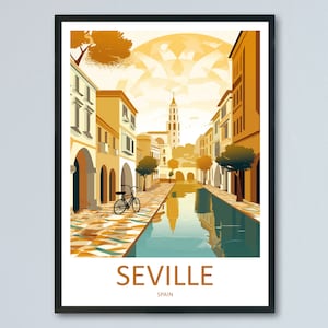 Seville Travel Print Wall Art Seville Wall Hanging Home Décor Seville Gift Art Lovers Spain Art Lover Gift Seville Print Spain Wall Art Deco