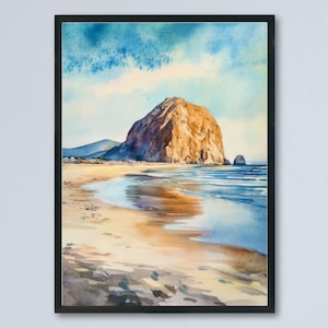 Morro Bay Watercolor Poster Morro Bay California Travel Print Wall Art Morro Bay Home Decor Morro Bay Gift Art Lovers Coastal