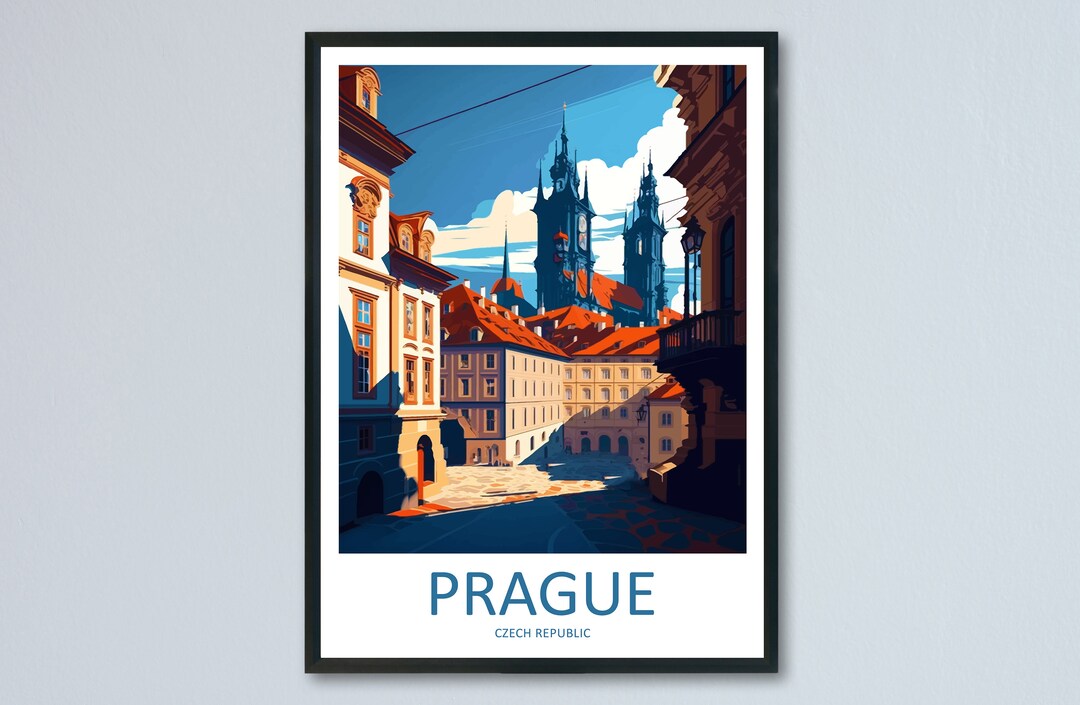 Prague Travel Print Wall Art Prague Wall Hanging Home Décor Prague Gift